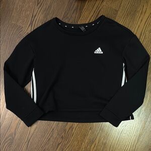 Adidas Black Long Sleeve Crop Top